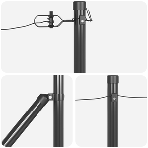 pali per recinzioni  con punta 26 pezzi Ø32 mm 80 cm acciaio zincato