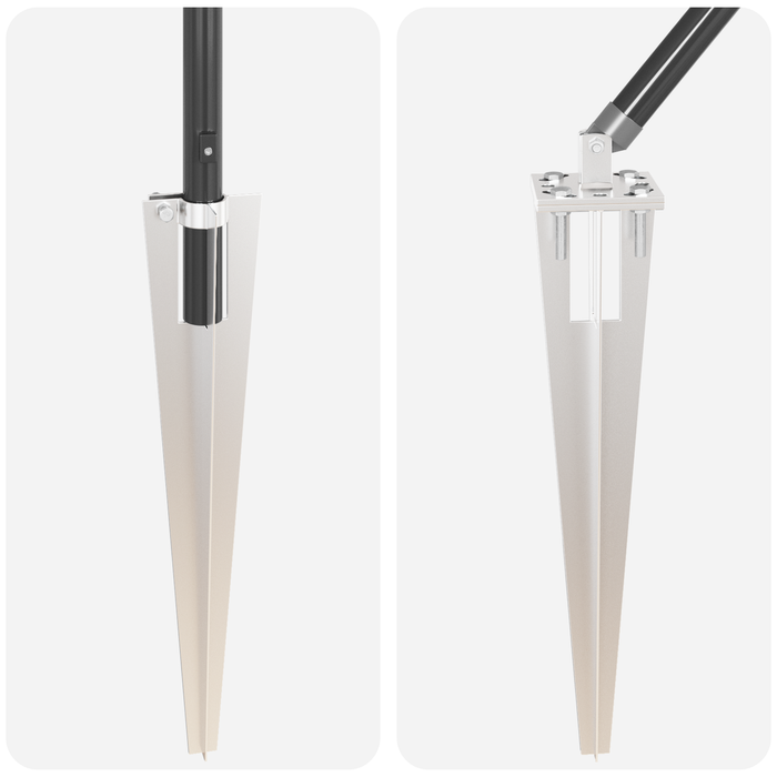 Pali di recinzione  con punta 26 pz Ø32 mm 160 cm acciaio zincato