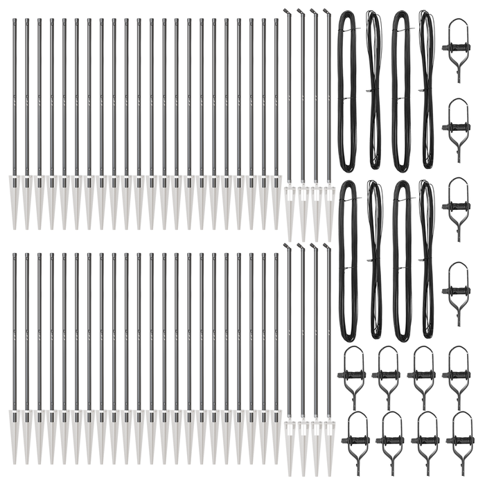 Pali di recinzione  con punta 52 pezzi Ø32 mm 160 cm Acciaio zincato