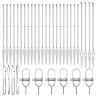 Postazioni per recinzione  con punta 26 pcs Ø32 mm 160 cm Acciaio zincato