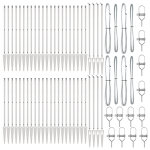 Pali di recinzione  con picchetto 52 pz Ø32 mm 160 cm Acciaio zincato