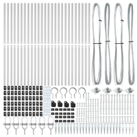 Posti per Recinzione  con Punta 26 pcs Ø32 mm 180 cm Acciaio Zincato