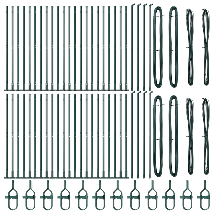 posta per recinzione con basi 52 pezzi Ø32mm 78,5cm in acciaio zincato