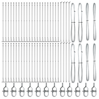 Poste per Recinzione con Piastra di Base 52 pcs Ø32mm 68,5cm Acciaio Zincato