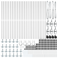 Pali per recinzione con basi 26 pcs Ø32mm 78,5cm Acciaio zincato