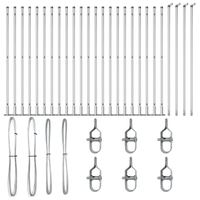 Posti per Recinzione con Piastrine di Base 26 pcs Ø32mm 88,5cm Acciaio Zincato