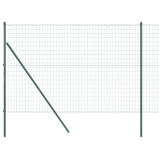 Recinto Euro con 7 pali 1,6x10 m Acciaio zincato Verde