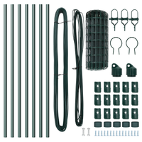 Recinzione Euro con 7 pali 0.6x10 m in acciaio galvanizzato verde