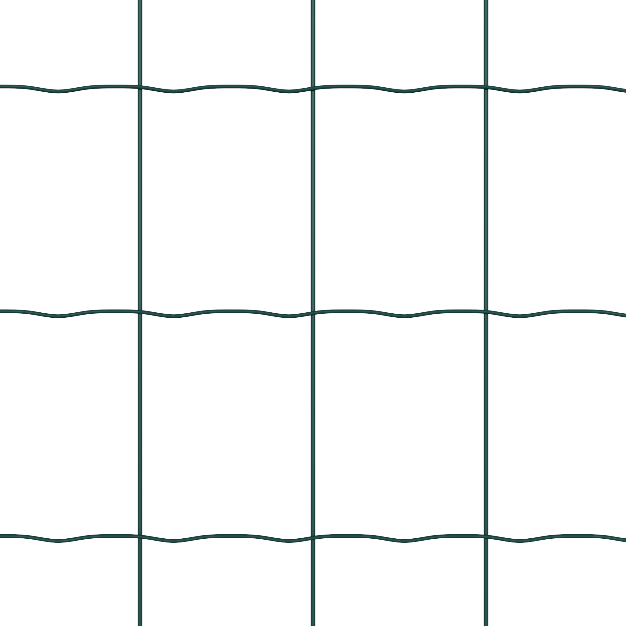 Euro Fence con 7 pali 1x10 m acciaio galvanizzato verde