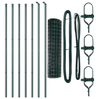 Euro Fence con 7 pali 1x10 m acciaio galvanizzato verde