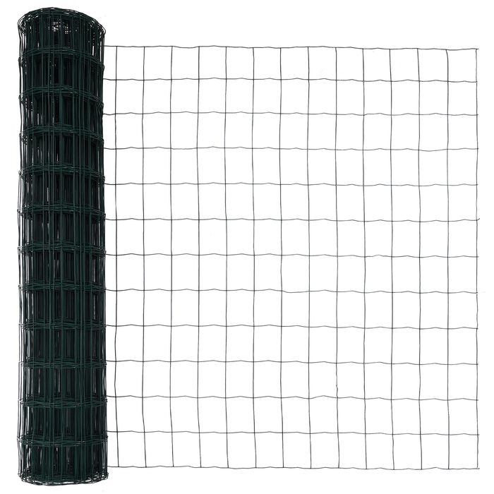 Recinzione Euro de con 7 pali 1.4x10 m Acciaio zincato Verde