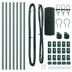 Euro Fence con 7 pali 0.6x10 m Acciaio zincato Verde