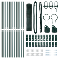 Recinzione Euro con 13 pali 1x25 m in acciaio zincato verde