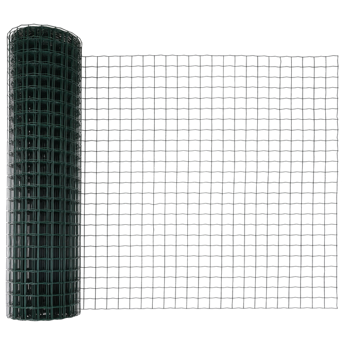 Recinzione Euro con 13 pali 1x25 m in acciaio zincato verde