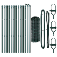 Recinto Euro con 13 Post 0.6x25 m in Acciaio Zincato Verde