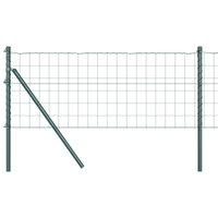 Euro Fence con 13 Pali 0.8x25 m Acciaio Galvanizzato Verde