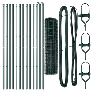 Recinzione Euro con 13 post 1x25 m Acciaio zincato Verde