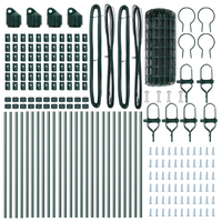 Recinzione Euro con 13 Poste 0.4x50 m Acciaio Zincato Verde