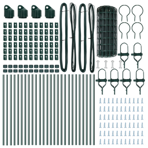 Recinzione Euro con 13 Poste 0.4x50 m Acciaio Zincato Verde