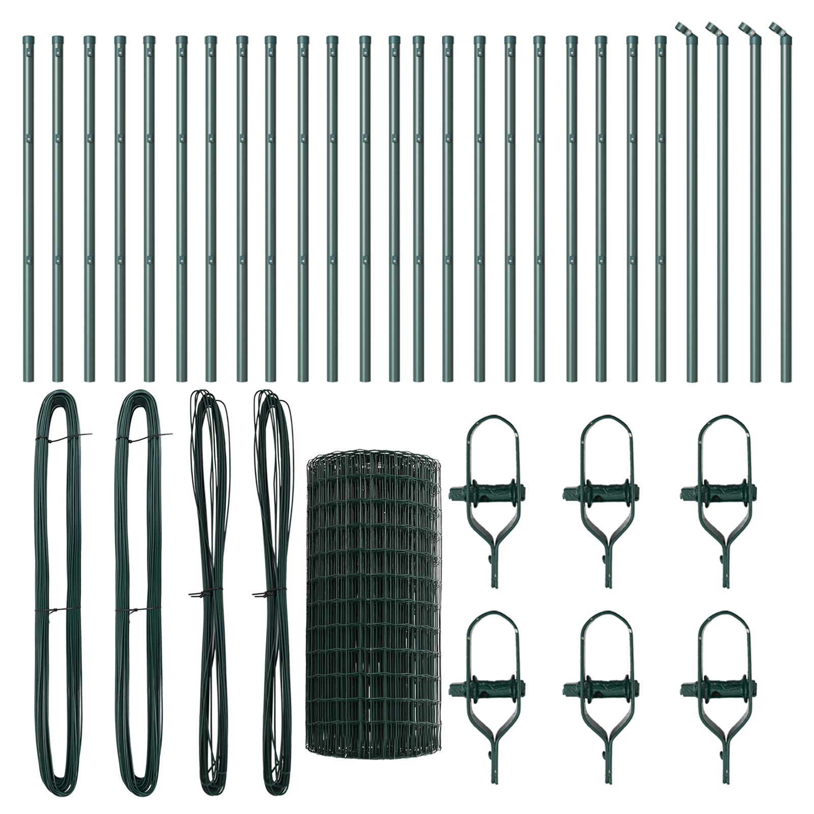 Recinzione Euro con 13 pali 0.6x50 m in acciaio zincato verde