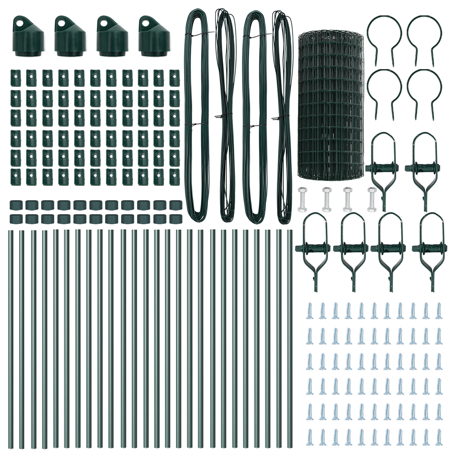 Recinzione Euro con 13 pali 0.6x50 m in acciaio zincato verde