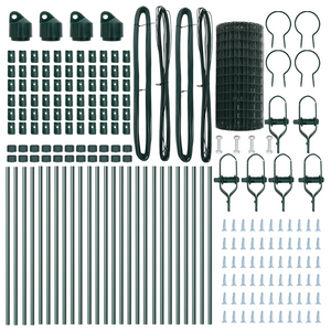 Recinzione Euro con 13 pali 0.6x50 m in acciaio zincato verde
