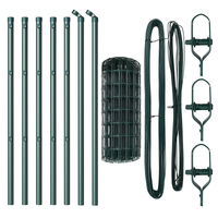 Recinzione Euro con 7 Pali 0.8x10 m Acciaio galvanizzato Verde