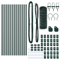 Recinzione Europea con 13 Post 0.8x25 m Acciaio Galvanizzato Verde