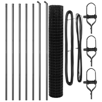 Recinzione Euro con 7 Pali 1.5x10 m Acciaio Zincato Grigio