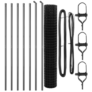 Recinzione Euro con 7 Pali 1.5x10 m Acciaio Zincato Grigio