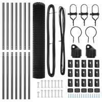 Recinzione Euro con 7 Post 1,5x10 m Acciaio Zincato Grigio