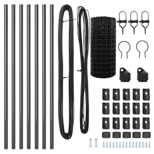 Recinzione grigia Set di 2 Grigio Metallo Grande Durevole