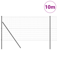 Recinzione Euro con 7 Poste 1.4x10 m Acciaio Zincato Grigio
