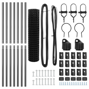Recinzione Euro con 7 Poste 1.4x10 m Acciaio Zincato Grigio