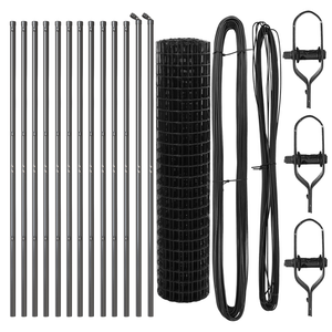 Recinzione Euro di con 13 Post 1x25 m Acciaio Zincato Grigio