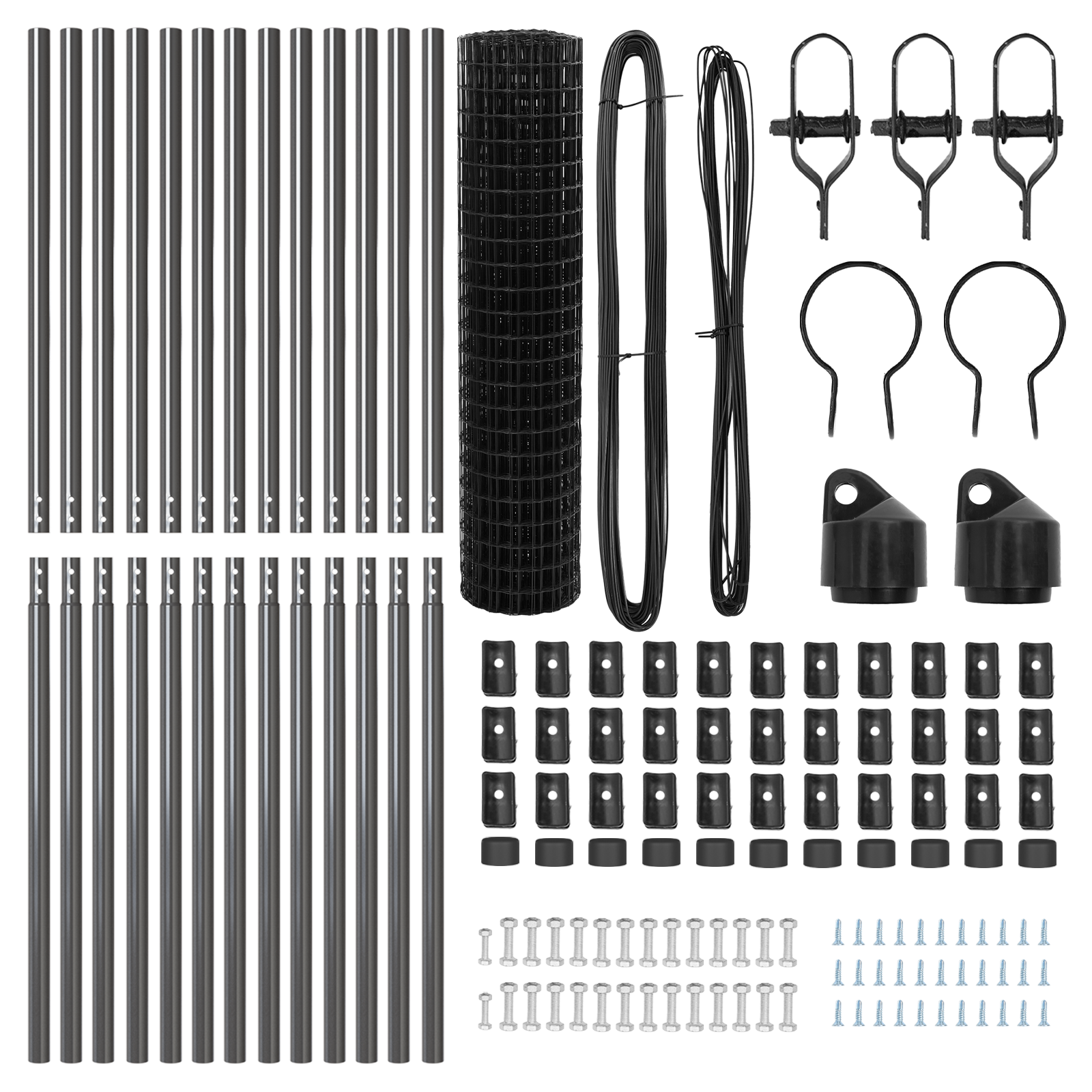 Recinzione Euro di con 13 Post 1x25 m Acciaio Zincato Grigio