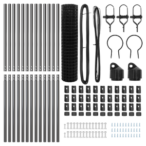 Recinzione Euro di con 13 Post 1x25 m Acciaio Zincato Grigio