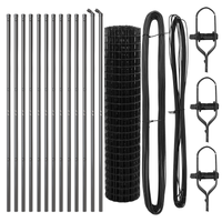 Recinzione Euro di con 13 Post 1x25 m in Acciaio Zincato Grigia