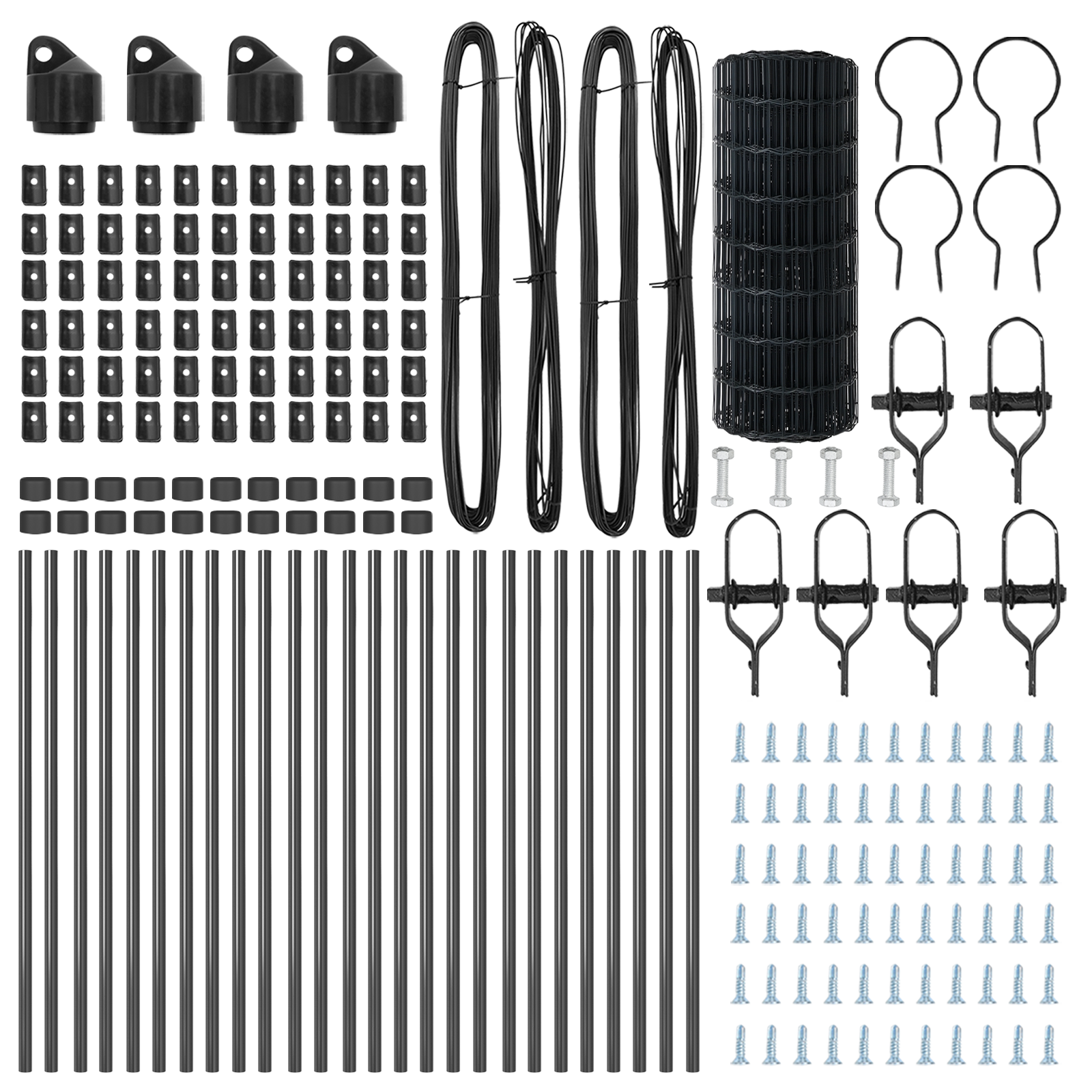 Recinzione Euro con 13 Pali 0.6x50 m Acciaio Galvanizzato Grigio