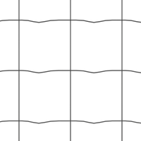 Recinzione Euro con 13 Pali 0.4x50 m Acciaio Zincato Grigio