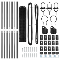 Recinzione Euro con 7 Pali 1.4x10 m Acciaio Zincato Grigio