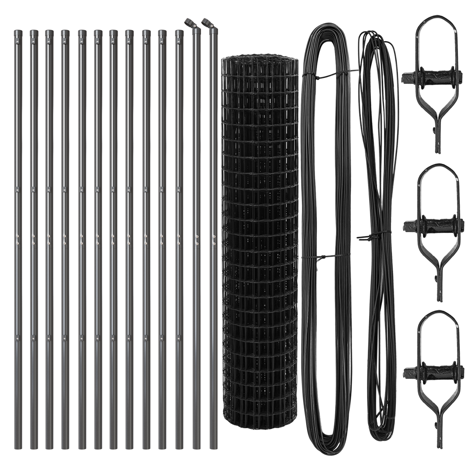 Recinzione Euro di con 13 Post 1x25 m Acciaio Zincato Grigio