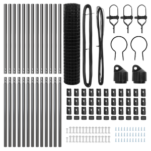Recinzione Euro di con 13 Post 1x25 m Acciaio Zincato Grigio
