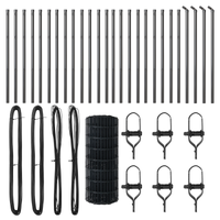 Recinto Euro con 13 pali 0.6x50 m in acciaio zincato grigio