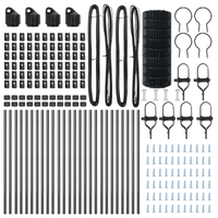 Recinto Euro con 13 pali 0.6x50 m in acciaio zincato grigio