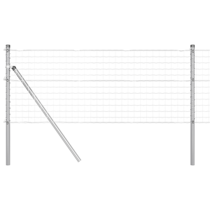 Recinzione Euro con 7 Pali 0.8x10 m Acciaio Zincato