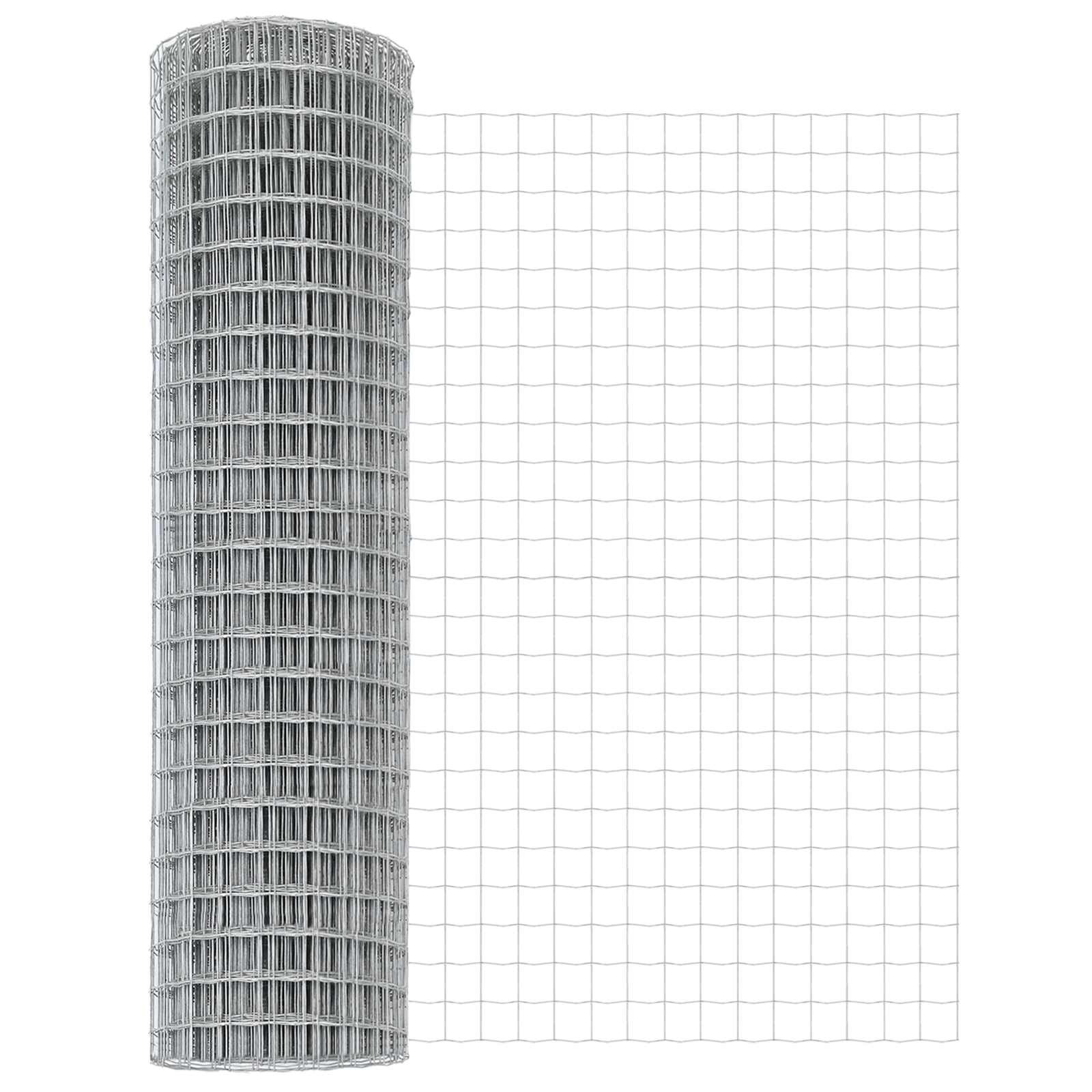 Recinzione Euro con 7 Post 1x10 m Acciaio Zincato