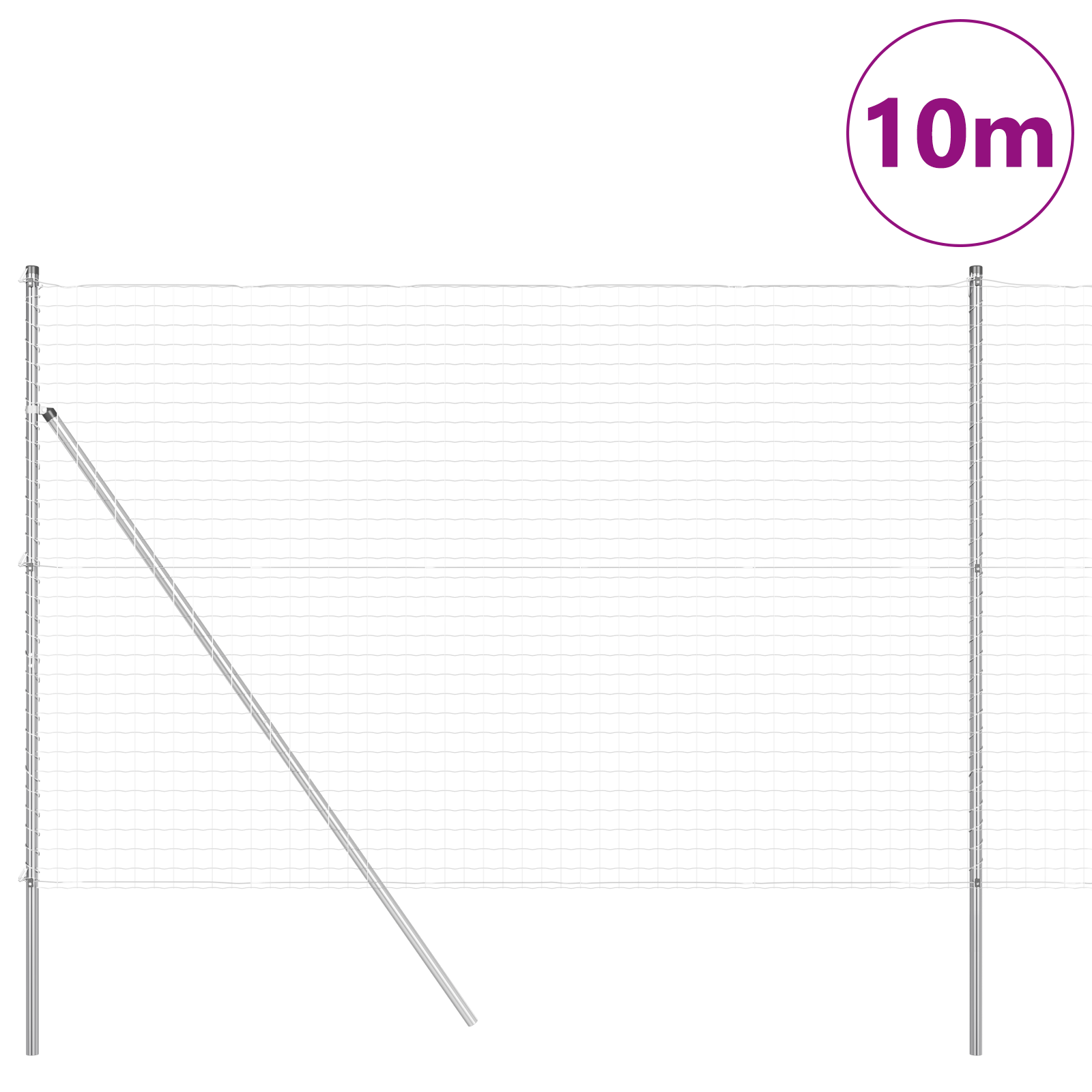 Recinto Euro con 7 pali 1.6x10 m Acciaio zincato