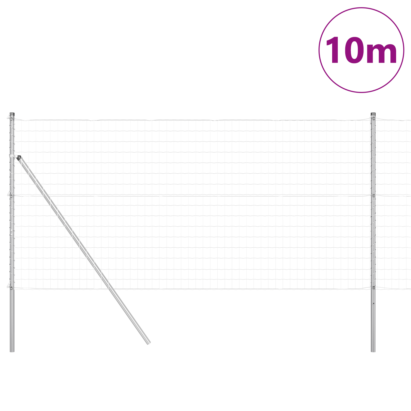 Recinto Euro con 7 pali 1,2 x 10 m in acciaio zincato
