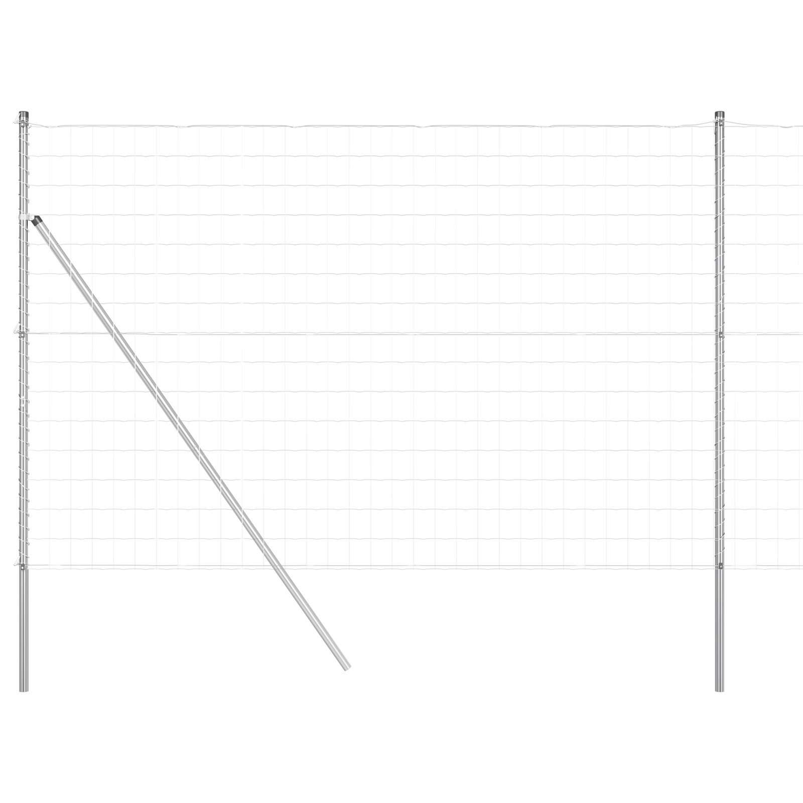 Recinzione Euro con 7 post 1,5x10 m in acciaio galvanizzato
